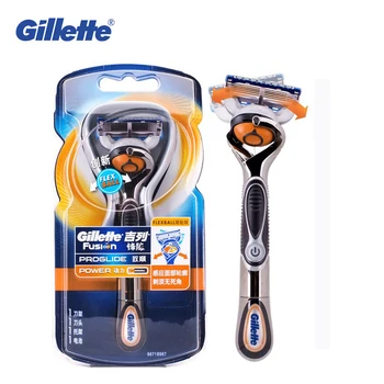 ของแท้ Gillette Fusion Proglide Flexball Power มีดโกนแบรนด์ผู้ชายเครื่องโกนหนวดไฟฟ้า 1 ผู้ถือ 1 ใบมีดมีดโกน