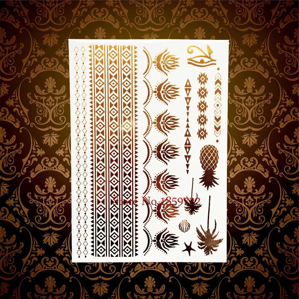 Наклейки для тела с рисунком ананаса