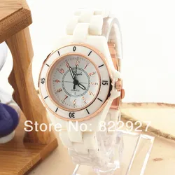 Free ship!Gerryda copy ceramic quartz lady watches,gold plate case with marker,copy ceramic band,quartz movement,fashion woman