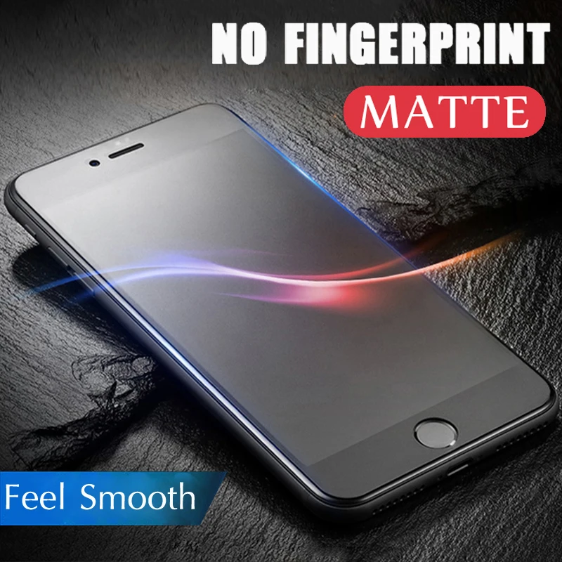 9H Matte Tempered Glass For iPhone 6 6s 7 8 Plus XR X Xs 11 12 13 14 15 Pro MAX Frosted Screen Protector Film Anti Fingerprint