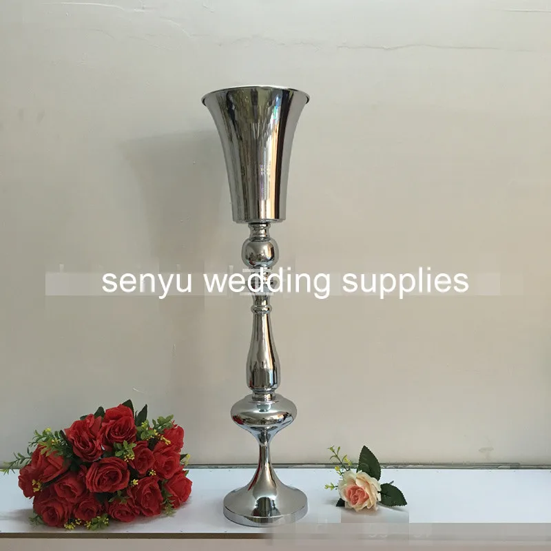 New Arrival Horn-shaped Road Lead Wedding Table Flower Vase For Party Centerpiece Home Decoration senyu0327