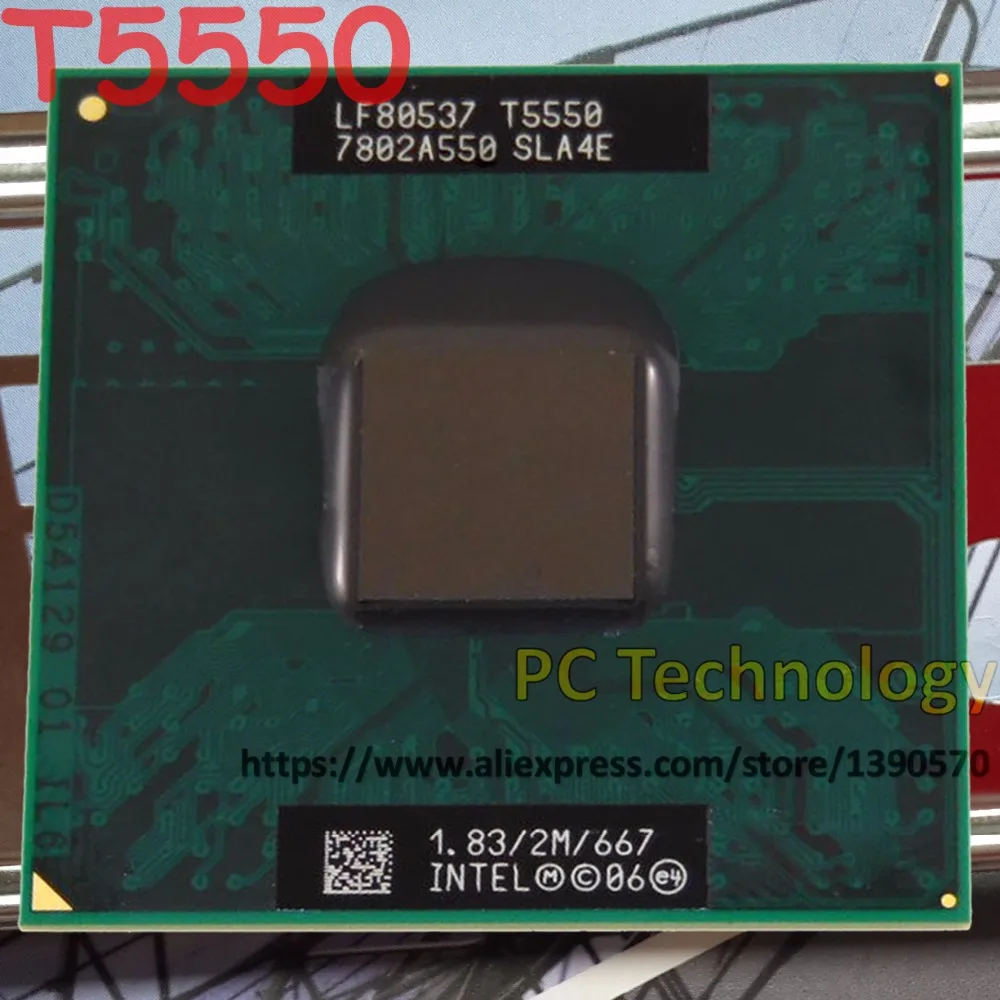 Original T5550 Intel Core 2 Duo Processor T5550 CPU SLA4E 1.83GHz/2M/667 35W 65nm free shipping