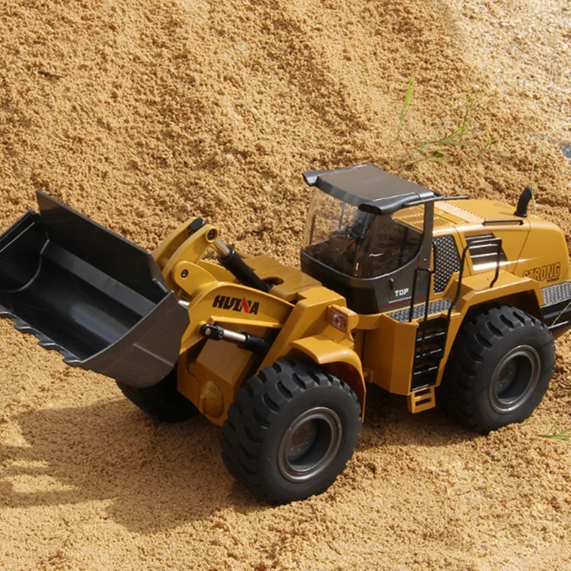 22CH Metal RC Bulldozer Metal l Loader Truck Engineering Vehicle Remote Control Car Toys for children gift Rc Car Toys