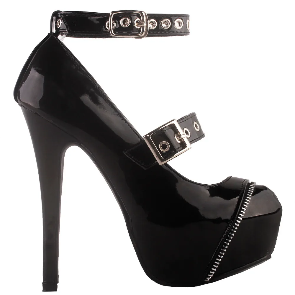 LF80875 SHOW STORY Women Sexy Two Tone Peeptoe Hidden Platform Stiletto Heel Dress Pumps