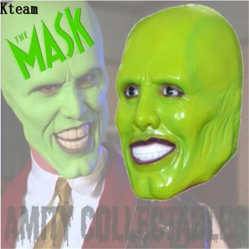 

Hot!!!Halloween The Mask Jim Carrey Cosplay Mask Costume Adult Fancy Dress Face Halloween Masquerade Party Cosplay Movies Mask