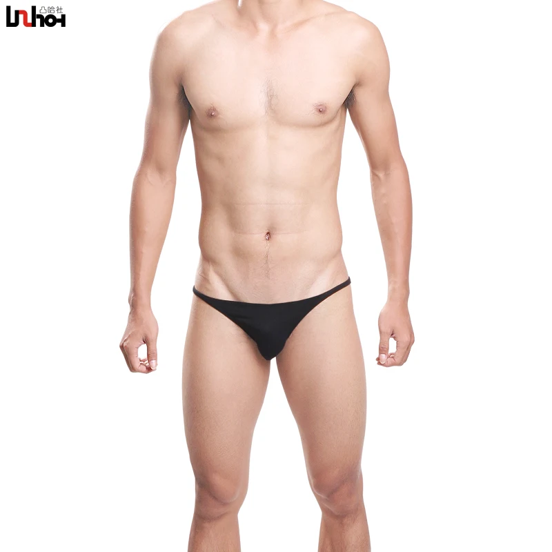 Breathable bag thin side high fork fitness attractive stripe men\'s underwear male brief cotton boys underwear 13004