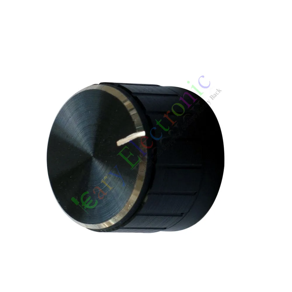 Venta al por mayor y al por menor, 10 unidades, Pedal superior de 23mm con falda, perilla negra, amplificador de tubo de guitarra, audio de bajo de JAZZ, piezas DIY, envío gratis