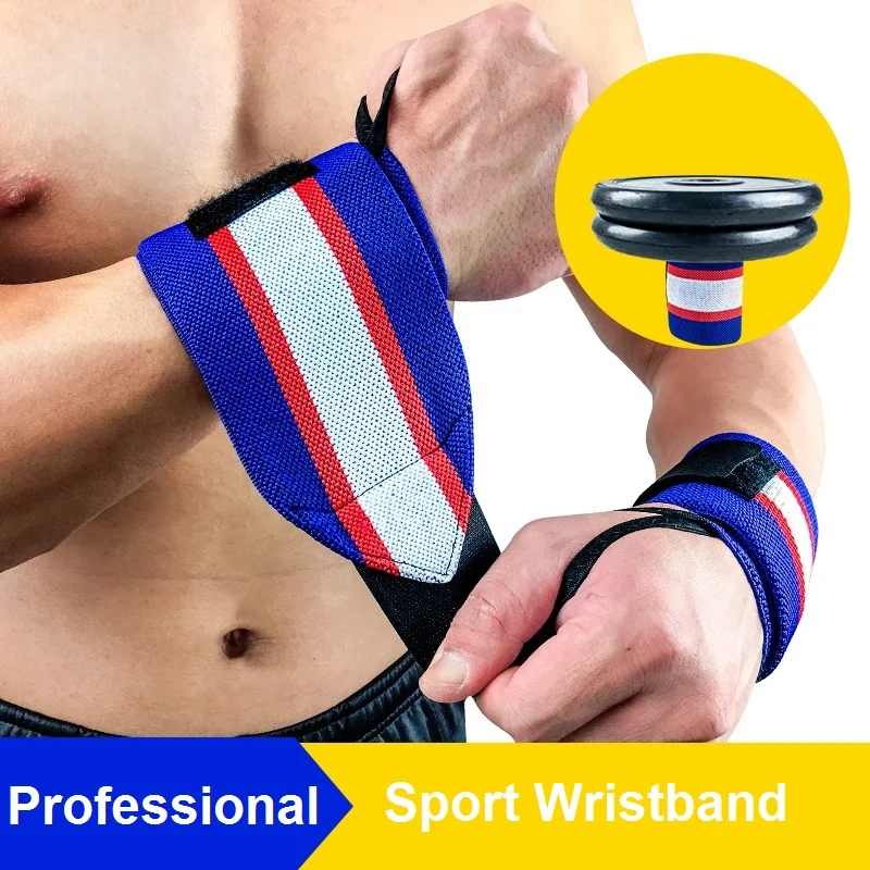 2pcs Wristband Wrist Support Weight Lifting Gym Training Sport Safety Wrist Brace Bandage Straps Crossfit Powerlifting Bodybuild