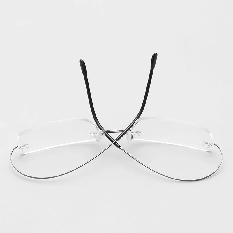 Titanium Prescription Glasses Rimless Glasses Men Fashion Business Titanium Eyeglasses Women  Prescription Glasses