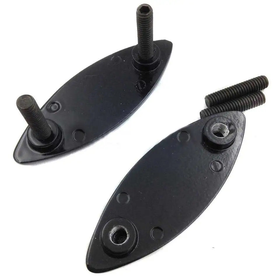 For 2000-2006 01 02 03 04 05 Kawasaki Ninja ZX-12R zx12r Rearview Mirror Block off Base Plates Motorcycle BLACK / Chrome