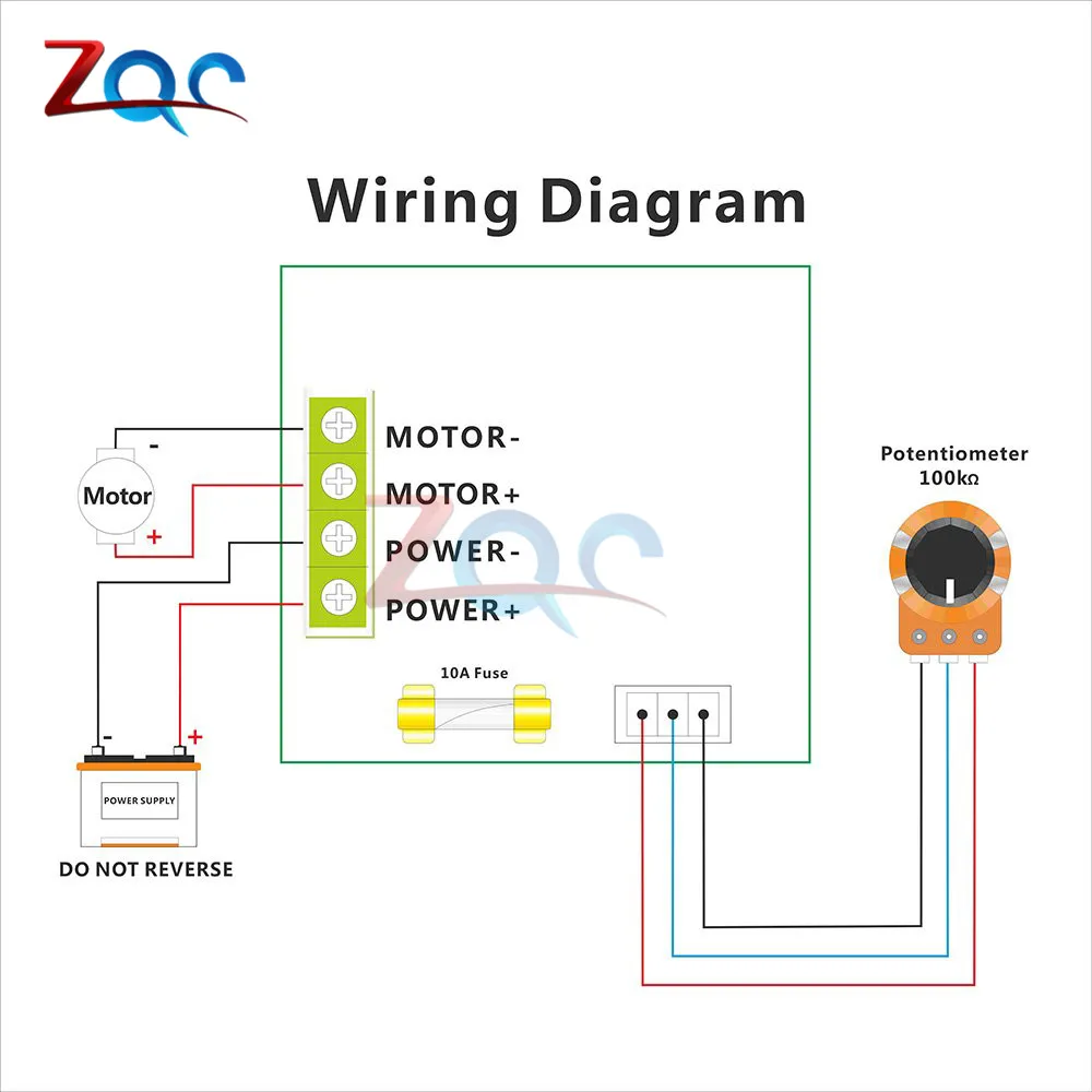 Adjustable DC Motor Speed Controller DC 12V-40V 400W 10A Potentiometer PWM Motor Controller Module 13kHz 24V 36V CCMHC CCMHCW