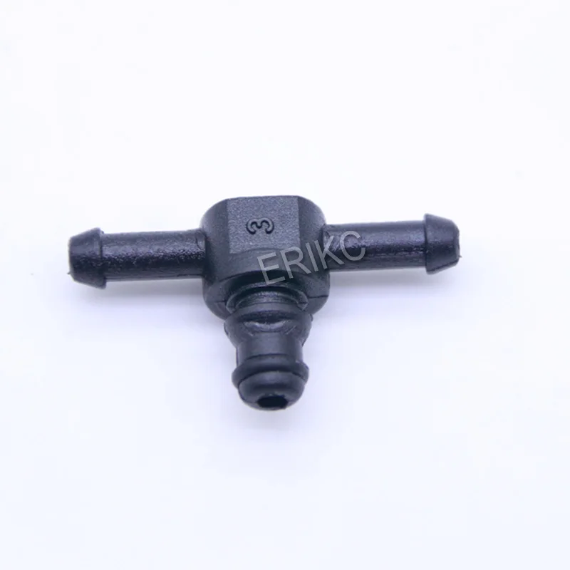 ERIKC Diesel injecor Return Oil Backflow Pipe Connector T Type Plastic Tee Joint Fitting for Bosch 110 Series Fuel Injections