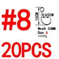 20 piezas tamaño 8