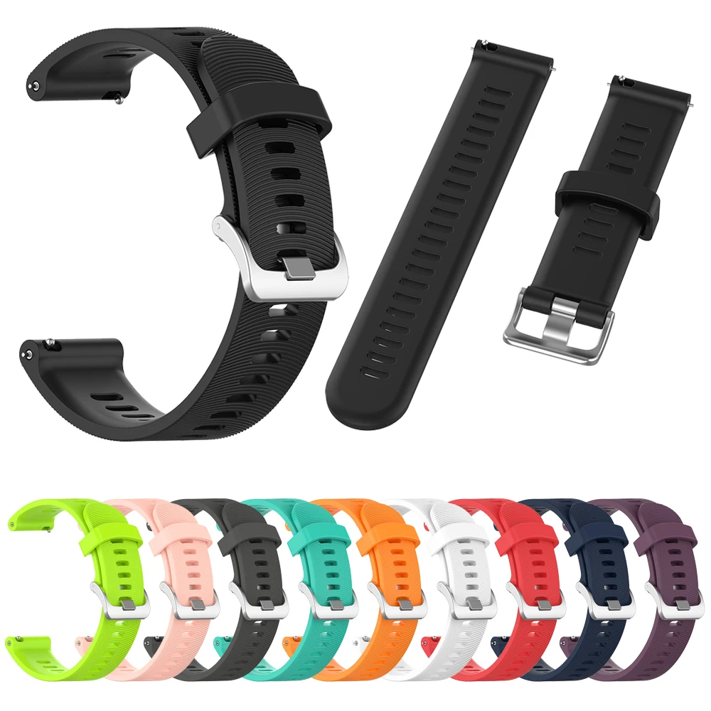 Wrist Strap For Garmin Forerunner 245/245M Official Button Silicone Band for Garmin 645 645 Music Approach S40 watch Bracelet