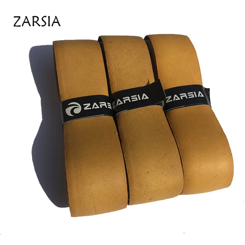 1pc Free shipping ZARSIA Genuine Pro Leather Grips Tennis replacement grips 1.5mm Tennis Racket Real Leather Grip1350MM