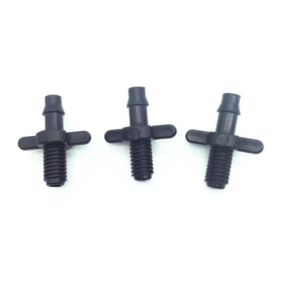 50Pcs 4/7mm Splitter Adapter Connector Barb And Garden Irrigation Hoses PVC Fittings 6mm Thread Cooling Plant Watering Wholesale