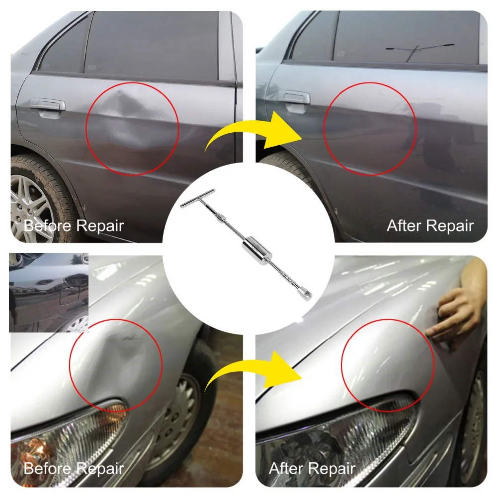 PDR Tools Reverse Hammer Paintless Dent Repair Tool Set Dent Puller Slide Hammer Glue Tabs Suction Cup for Dent Remove