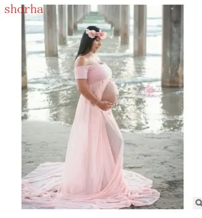 2018 new European fashion Long Dress Pregnant Women Sexy Photography Props Dress Photo Shoot Dresses Pregnant Women Dress