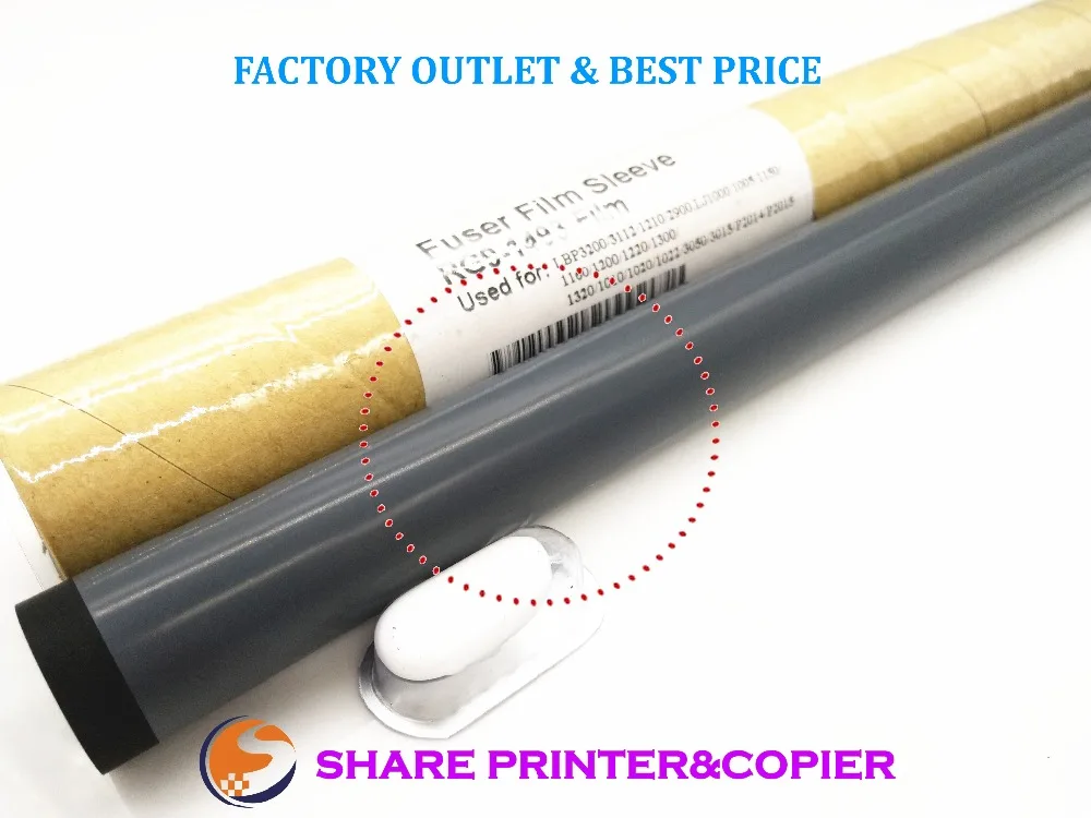 100ps Original 1010 fuser sleeve film For HP1160 1320 1022 1020 P1008 M1005 3300 3050 3055 1300 For canon LBP2900/1210/L100 L120