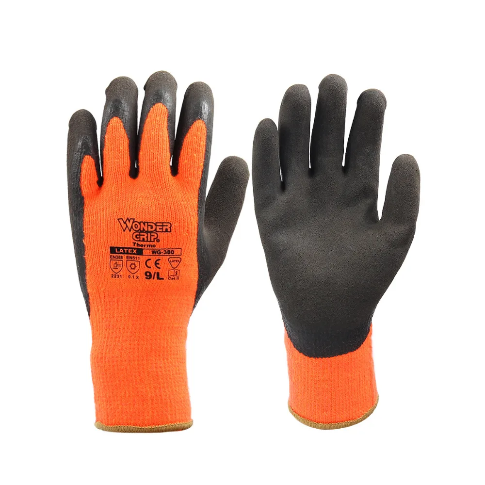 Anti-Cold High Visibility nylon Latex Coated Work Gloves Anti-skid Wear Resistant Soft and Comfortable M L XL Garden Supplies