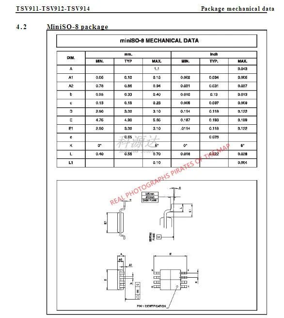 10 ชิ้น/ล็อต TSV912IST TSV912I TSV912 K125 MSOP8 ในสต็อก