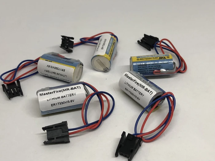 

MasterFire 9pcs/lot New Original Battery For ER17330V MR-BAT CNC 3.6V 1700mah PLC Lithium Batteries with Plugs For Mitsubishi