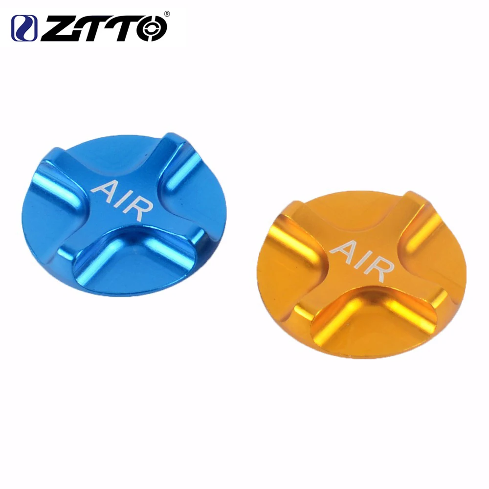 ZTTO CNC Mountain Bike Air Gas Fork Value Cover MTB Front Fork Cap Protector Bicycle Parts Fork Star Nut Gold Blue