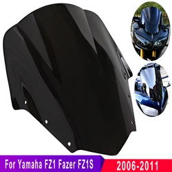 Motorcycle ABS Plastics Windscreen Black Wind Deflectors For Yamaha FZ1 Fazer FZ1S Windshield FZS1000S 2006-2011 Shield Screen