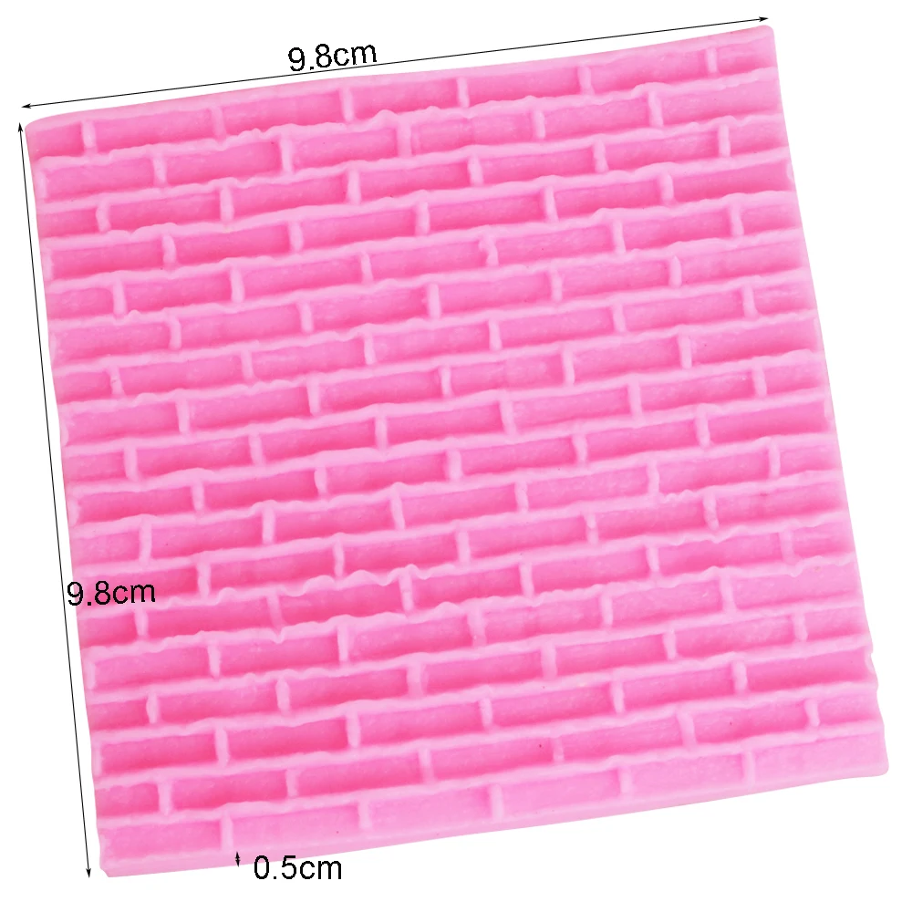 M2020 Castle Brick Wall Texture Cake Border Silicone Cake Molds Cupcake Fondant Cake Decorating Tools Gumpaste Chocolate Moulds