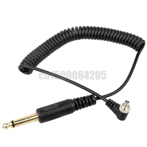 Cabo de sincronização pc 6.35mm para macho, cabo com trava parafuso para câmera dslr yongnuo