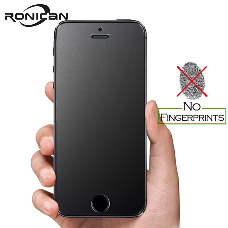 RONICAN frosted matte glass For iphone SE tempered glass 9h hardness Iphone 6 7 explosion-proof protective glass For iphone 5s 4