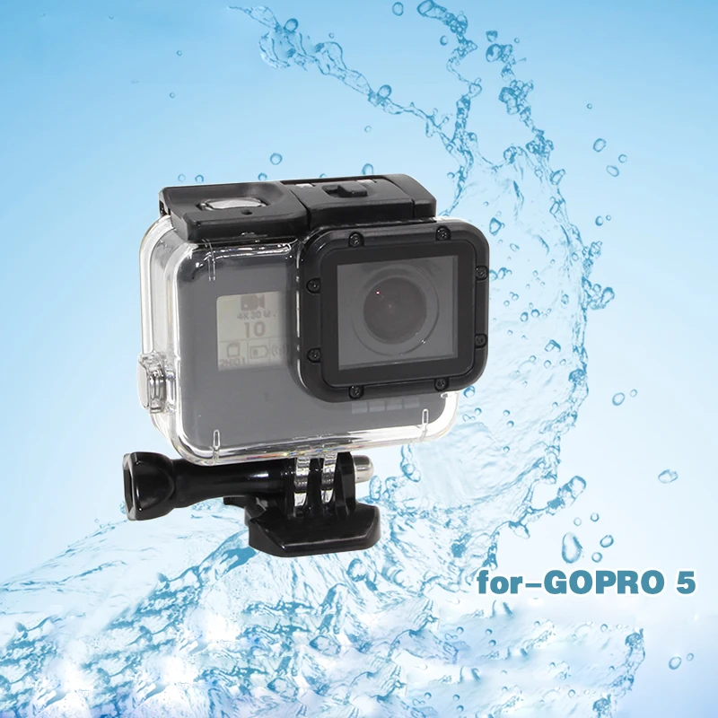 Waterproof Housing Case Diving 45M Protective + Lone Screw + Base Mount For Gopro Hero 5 6 7 Original Black Accessories