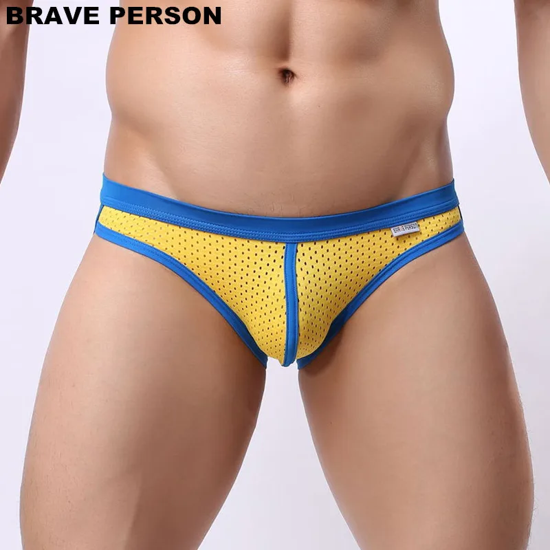 BRAVE PERSON Men Underwear Briefs High Quality Brand Underpants Briefs Shorts Bikinis Men Sexy Breathable Mesh Briefs