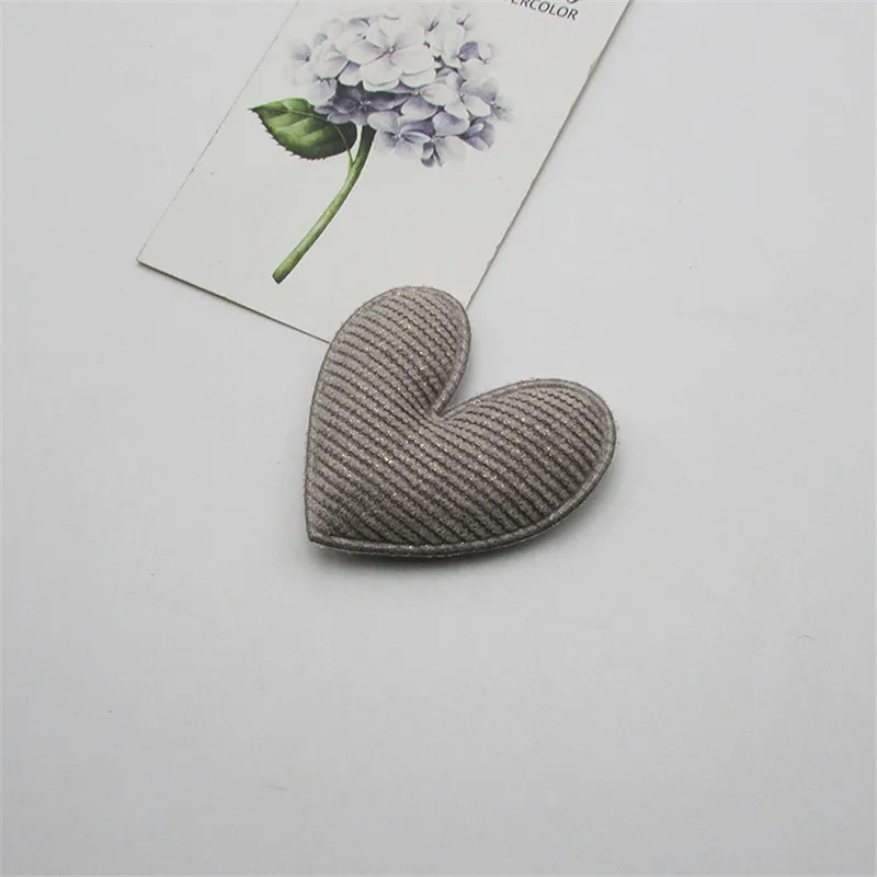 30 Stück/Los 5cm gestreifte Herz-Pads, Applikationen für Bastelarbeiten, Kleidung, Nähzubehör, DIY-Haarspangen-Accessoires – Detail 9