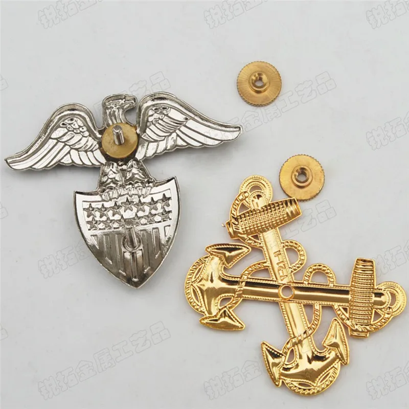 American Golden Eagle Hat Badge For U.S.  Officer Navy Cap