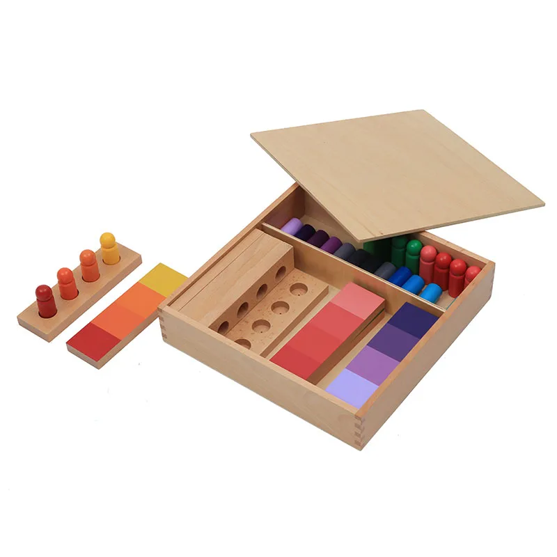 Giảng dạy Montessori trợ mẫu giáo bằng gỗ đồ chơi trẻ em trẻ sơ sinh giác quan đồ chơi màu sắc phù hợp với Màu Sắc Resemblance Phân Loại Nhiệm Vụ