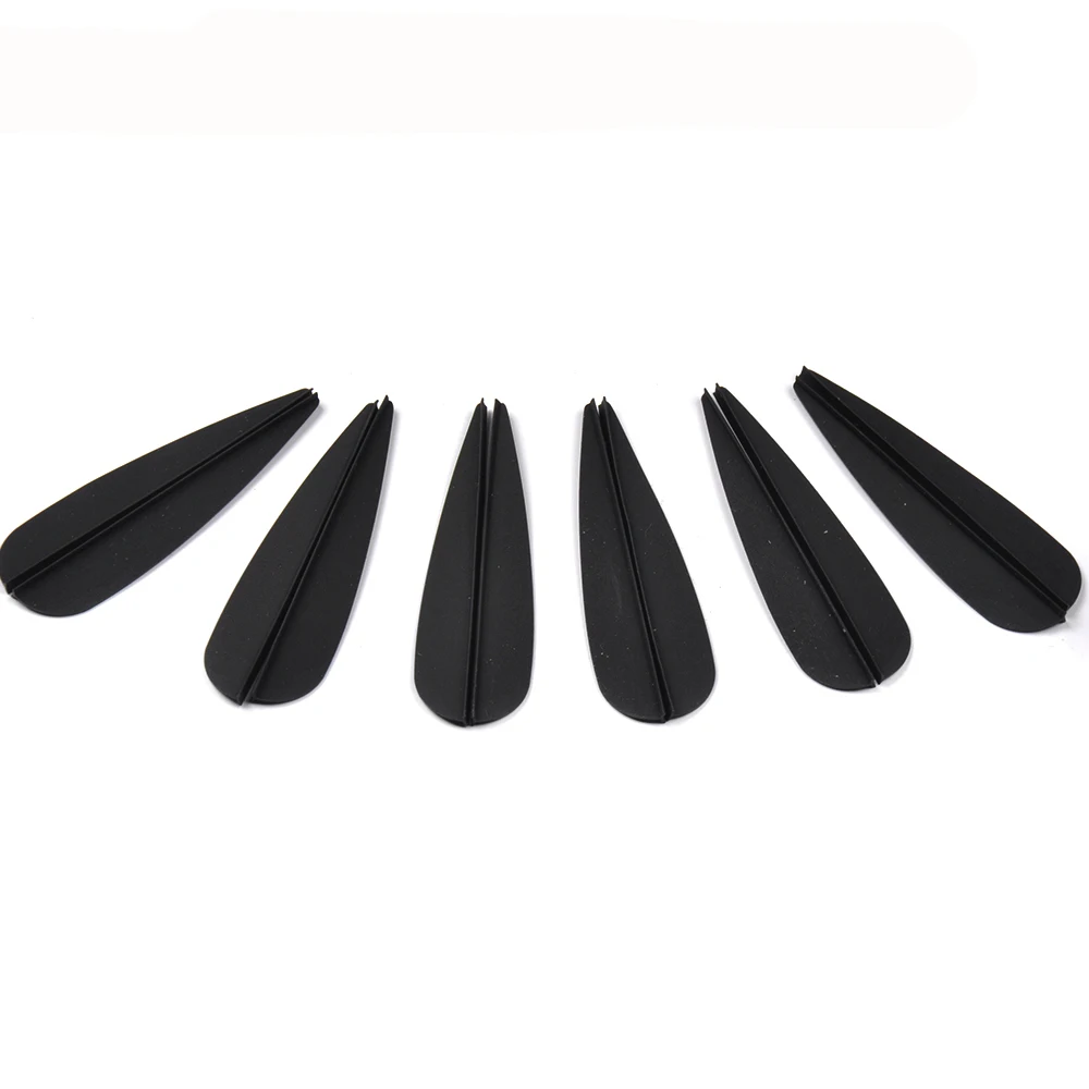 60pcs/pack With 2.5 inch Black Plastic Vans Feather DIY Arrows for Archery Hunting Shooting