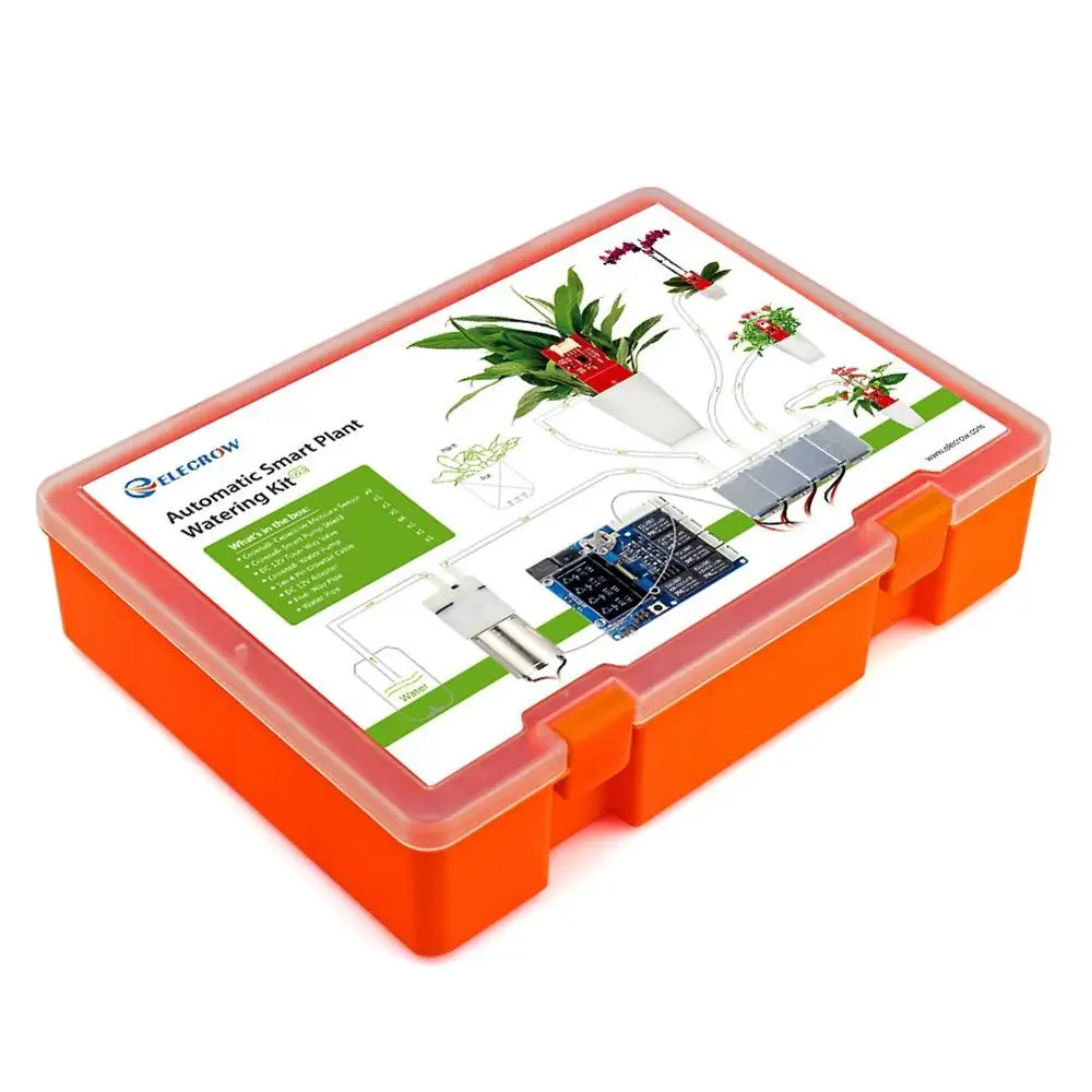 Elecrow-Kit de riego automático para plantas, Sensor de humedad del suelo para Arduino, bricolaje, jardinería, autorriego, Kit de enfriamiento de