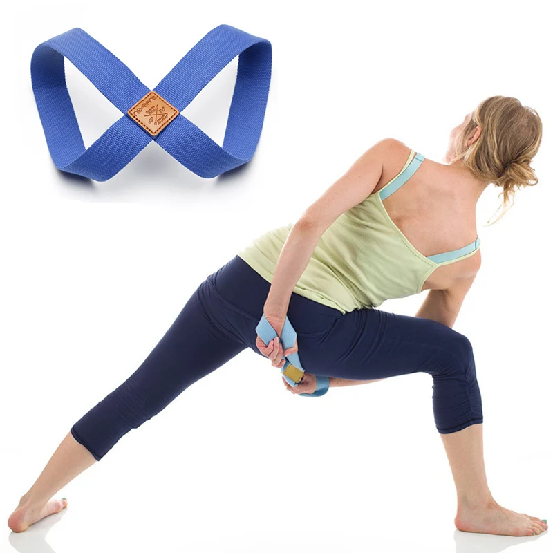 1 pc Donne di Stirata di Yoga Della Cinghia Della Cinghia 8-a forma di Yoga Pull Up Della Cinghia Della Corda per il Polso Della Vita di Formazione Gamba palestra Accessori Attrezzature Per Il Fitness