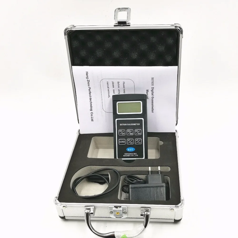 BST600 Gauss Meter / Teslameter , AC / DC magnetic Field Gauss Meter (Tesla) BST-600 , 0~200mT~2000mT