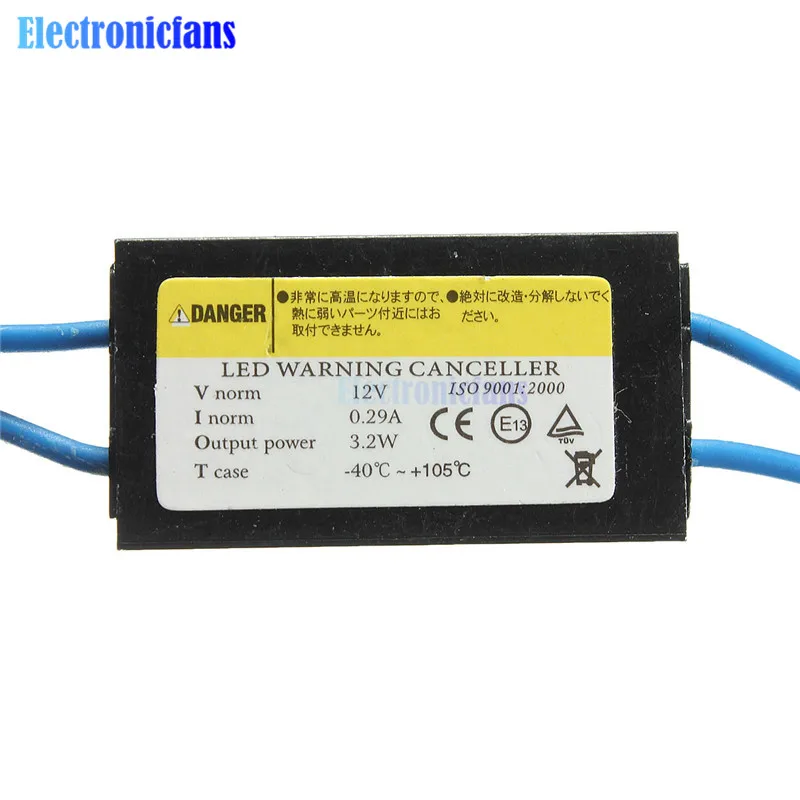 Cancelador de advertencia LED T10, decodificador T10 501 W5W sin resistencia de carga de Error Canbus OCB, 12V, 2 uds.