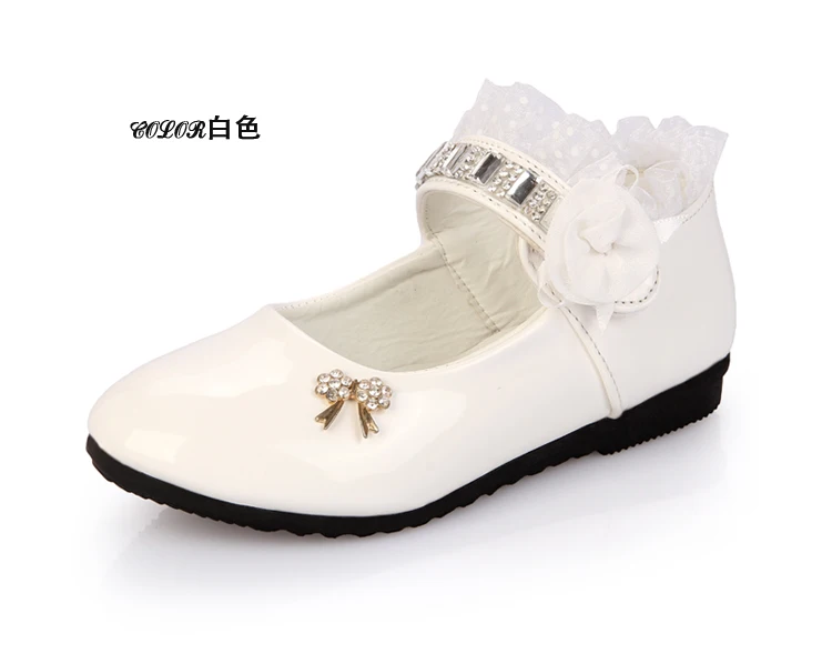 

2021New Children Elegant Princess PU Leather Sandals Kids Girls Wedding Dress Party Beaded Shoes For Girls EUR21-36