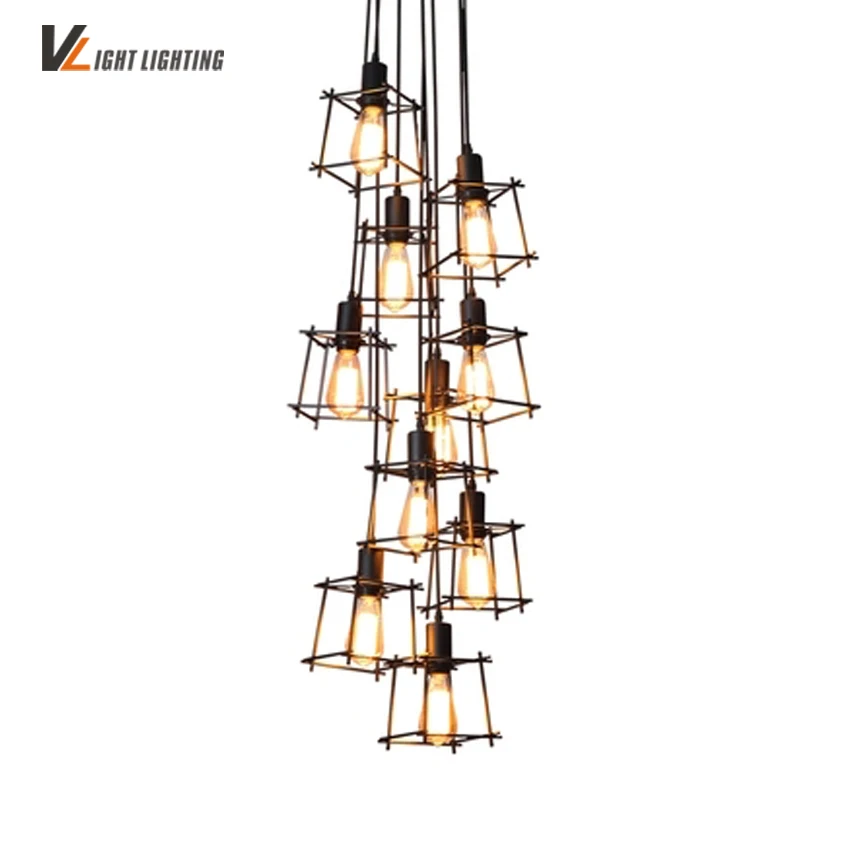 

Industrial Loft Vintage pendant lights Personality Wrought Iron lights nordic eedison lamp cage lamp lighting fixtures