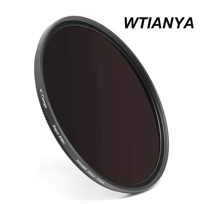 Wtianyja-filtro nd para câmeras digitais 52mm, vidro revestido fino nd1000, densidade neutra 3.0 ° (10 paradas) para lentes de câmera digital 52mm