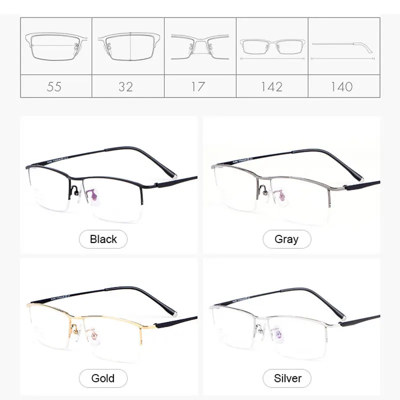 Eyewear Frames Brand titanium glasses frame women men 2018 Retro computer myopia optical glasses oculos de grau lunette de vue