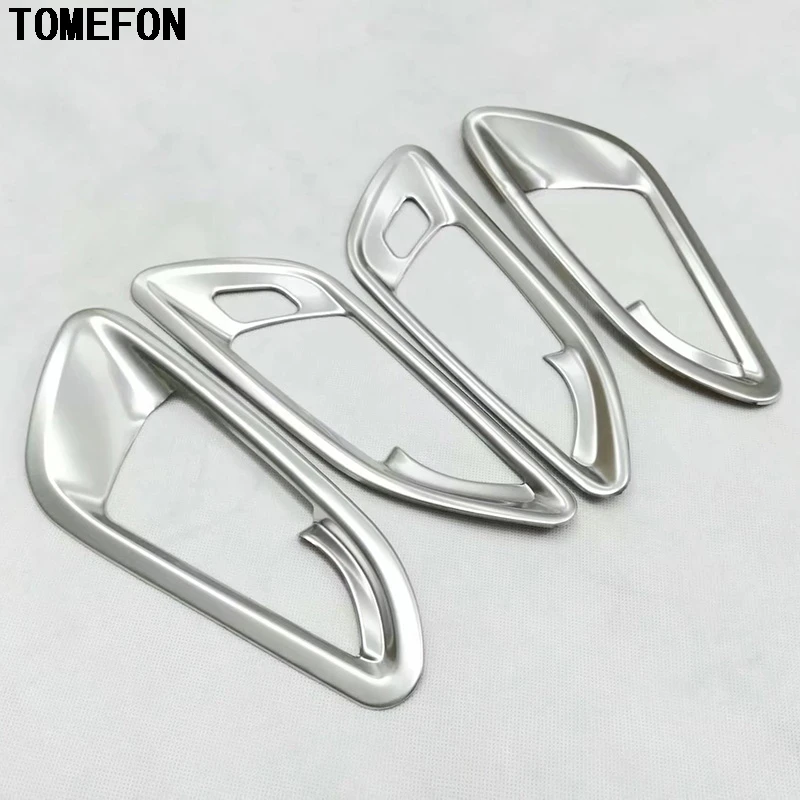 4PCS For Chevrolet Cruze 2017 2018 Stainless Steel Matte Handle Cover Detector Trim Inner Door Handle Bowl Cup Frame Car Styling