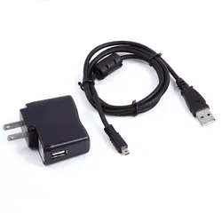 USB AC/DC Power Adapter Camera Battery Charger + PC Cord For Nikon Coolpix S8100 S8200
