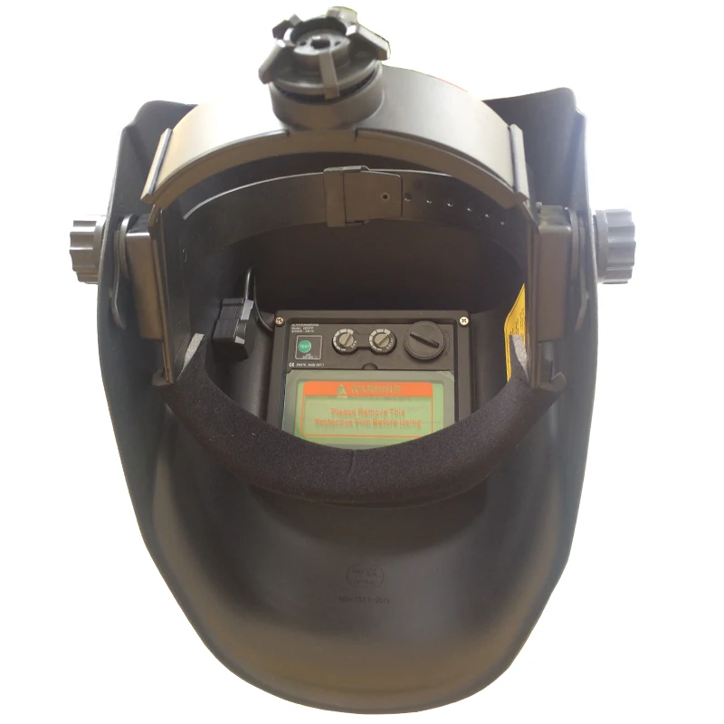 Bateria de lítio e solar engery capacete de soldagem escurecimento automático de baixa potência aviso auto-verificação função TRQ-HD02-2233FF 2 pces