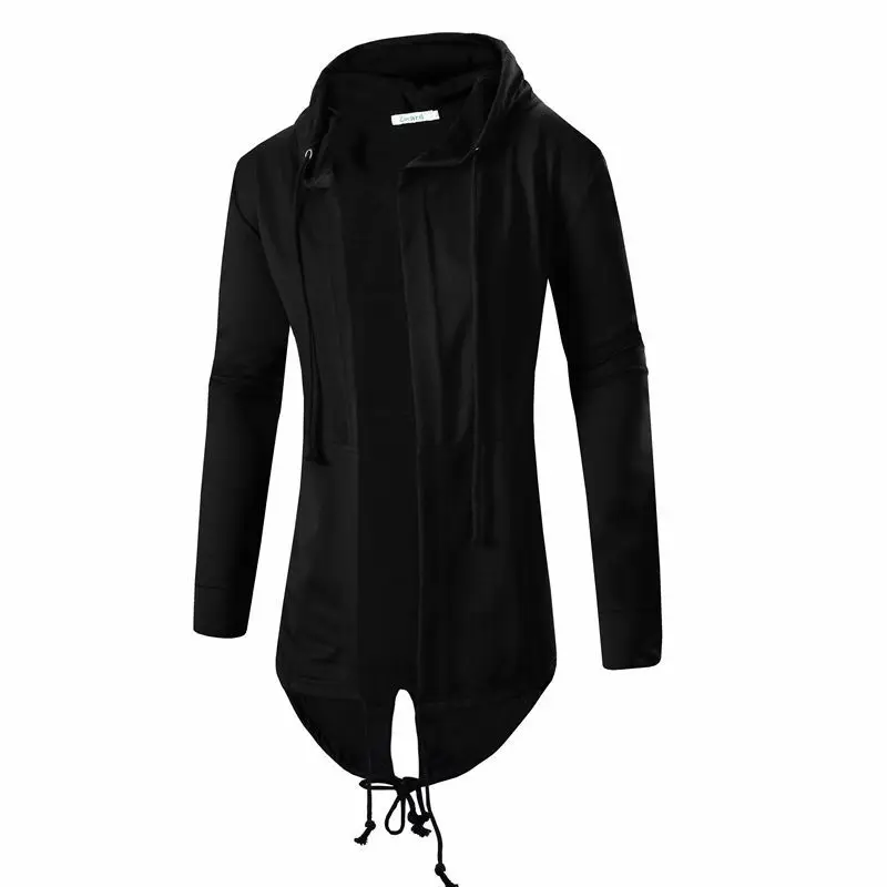 Mens Con Cappuccio Felpa Con Cappuccio Felpe Moda Hip Hop Mantello Felpe Giacca Lunga Del Manicotto Del Mantello Del Cappotto Maschile Outwear