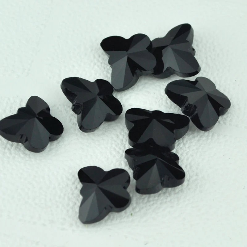 

Wholesale 500pcs lot ,Black Color crystal butterfly beads,jewelry accessories 11x14MM glass crystal loose beads